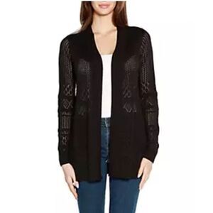 41 Hawthorn Etelan Variegated Pointelle Cardigan Size 3X Black Stitch Fix NWT